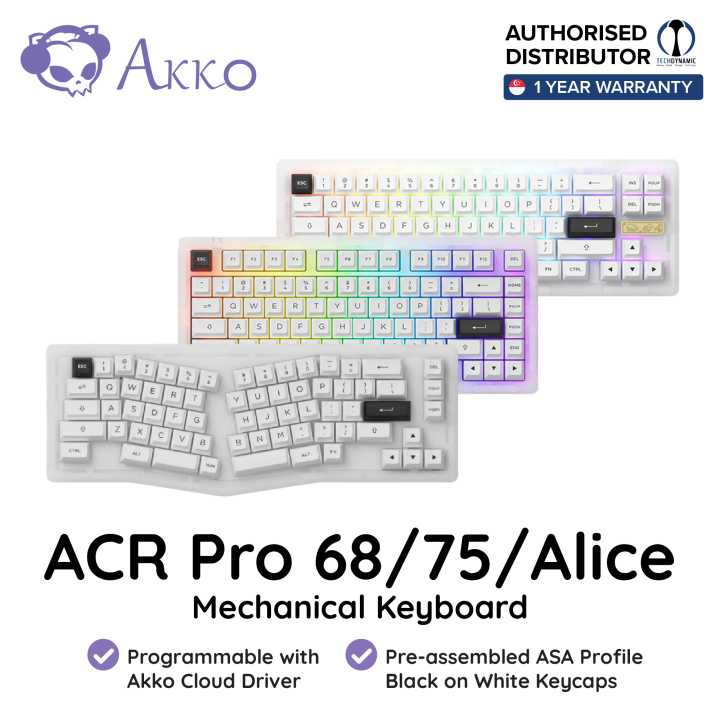 AKKO ACR PRO 68 75 Alice Plus Alice Spray Painted Acrylic White Pre