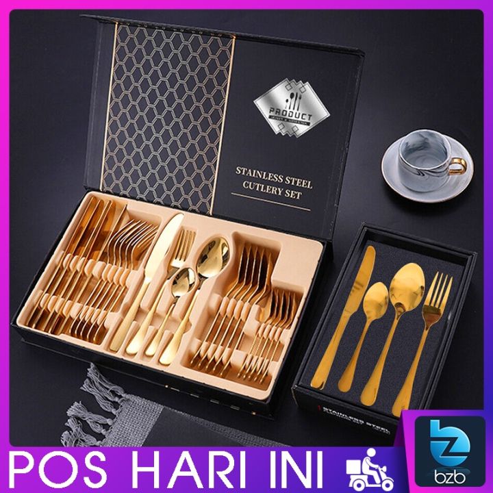 Pc Set Hotel Grade Korea Stainless Steel Cutlery Set Luxury Fork