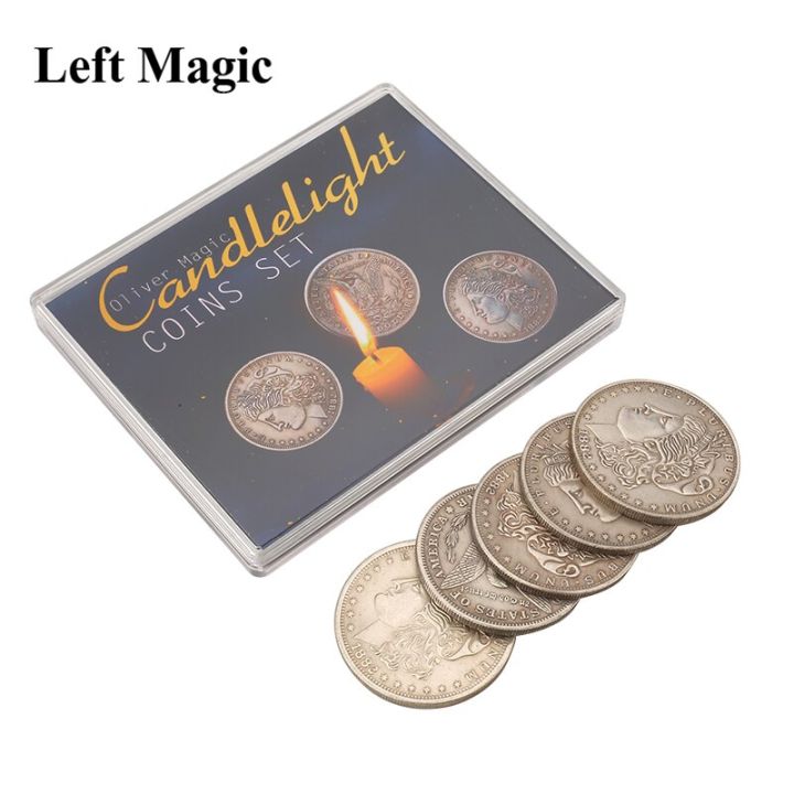 Light Coins Set Tricks Morgan Coin Appear Disappear Magia Ian Close