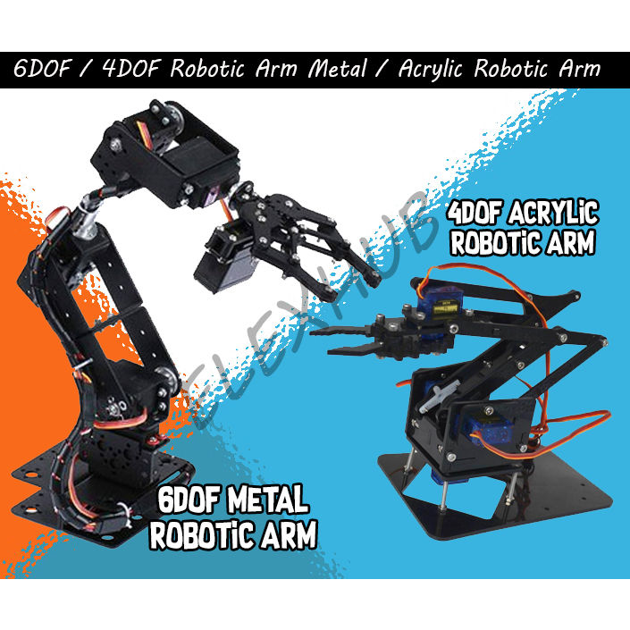 Dof Dof Mechanical Robot Arm Claw For Robotics Diy Kit Metal