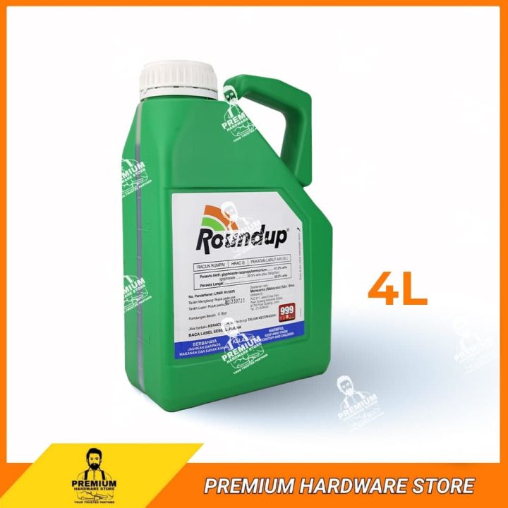 Round Up Glyphosate Racun Rumput Rumpai Liter Lazada