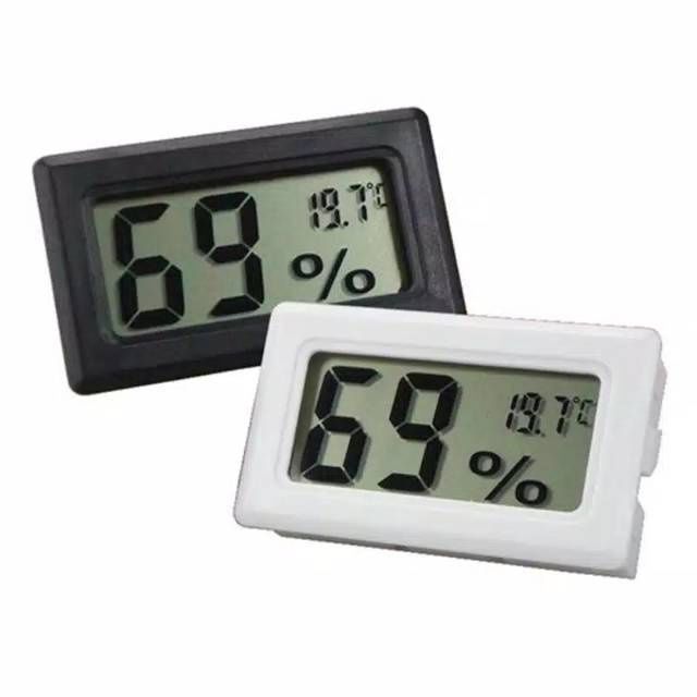 Digital Termometer Hygrometer Packing Kotak Biru Kecil Pengukur Suhu