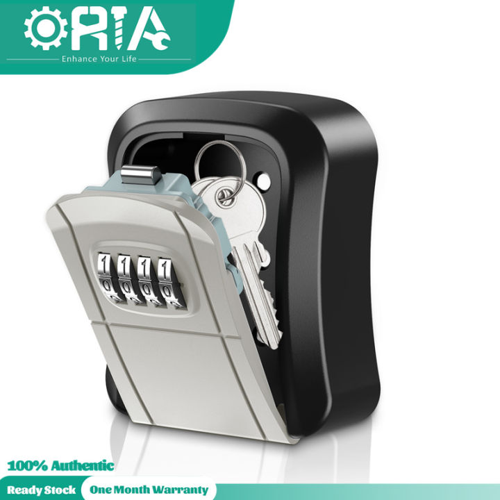 ORIA Key Lock Box 4 Digit Combination Lock Box Wall Mounted Key Safe