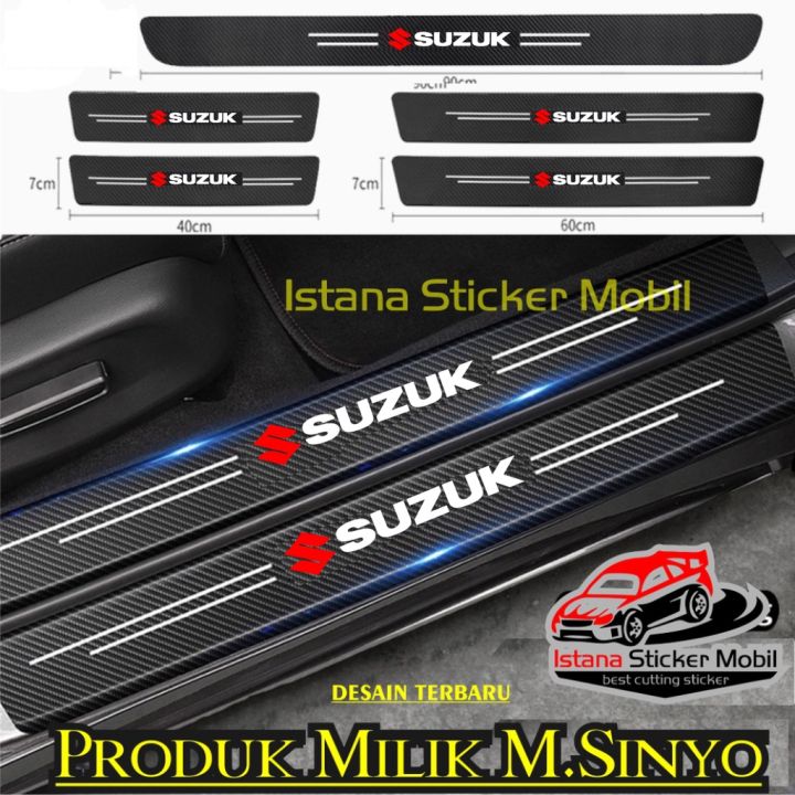 Stiker Pelindung Pintu Mobil Bahan Carbon Fiber Mobil Suzuki ERTIGA