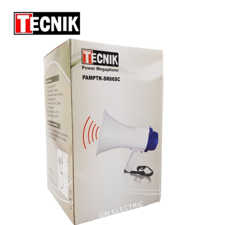 Original Tecnik Sr Sc Loud Hailer Megaphone With Siren With Battery