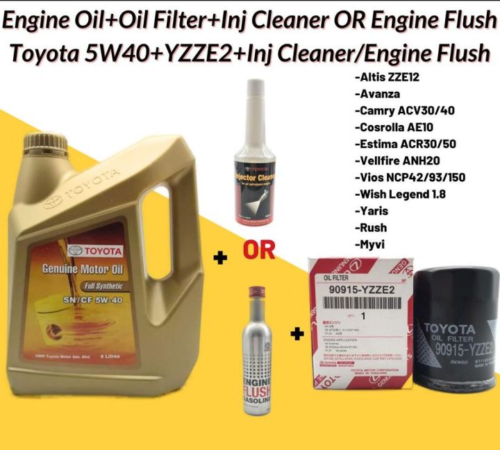 Toyota 5W40 Fully Synthetic SN CF 5W40 Genuine Engine Oil 4L Oil