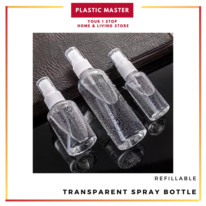 Transparent Empty Spray Bottle Refillable Plastic Spray Bottles Empty