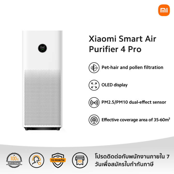 Xiaomi Smart Air Purifier 4 Pro เครองฟอกอากาศอจฉรยะ รบประกน 1