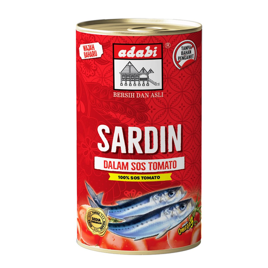 ADABI Sardin Dalam Sos Tomato 155G 425G Lazada