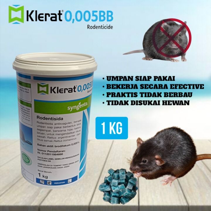 Racun Tikus Klerat 0 005BB Rodentisida Pembasmi Tikus Paling Ampuh