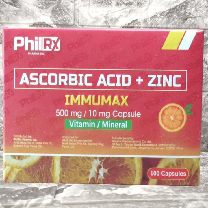 IMMUMAX Ascorbic Acid Zinc 100 Capsules Lazada PH