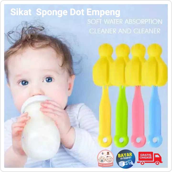 Sikat Pembersih Dot Botol Susu Dengan Gagang Bahan Spons Bayi Online