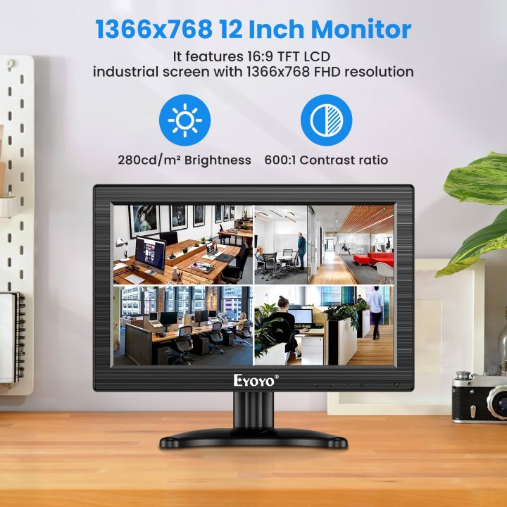 Eyoyo 11 6 Inch VGA AV BNC HDMI USB LCD Monitor Industrial Security