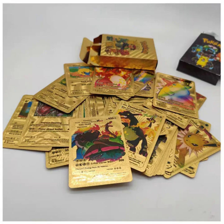 Pcs Pokemon High Hp Points Charizard Pikachu Mewtwo Gold Black