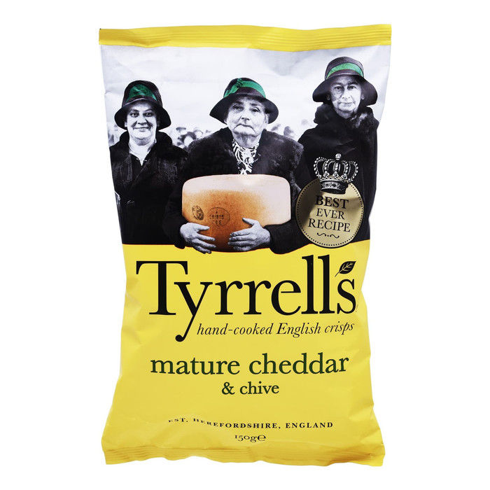 Tyrrell S Mature Cheddar Chive Potato Chips 150g Lazada