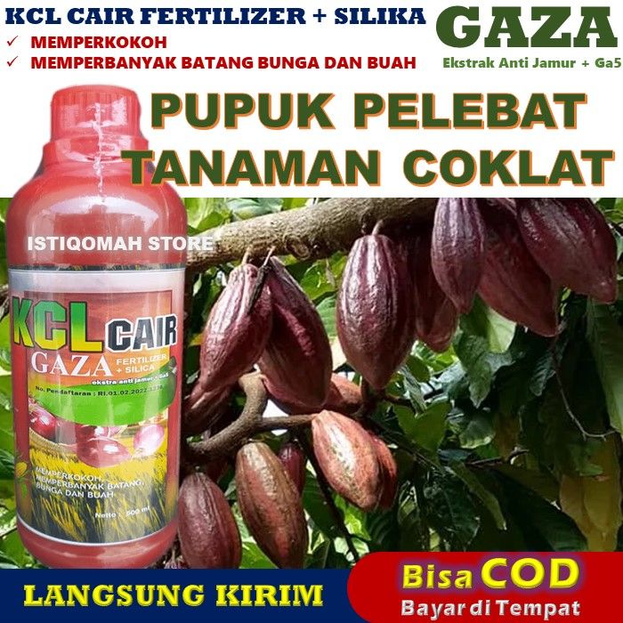 Pupuk KCL Cair Untuk Tanaman Coklat KCL GAZA Isi 500ML Pupuk Pelebat