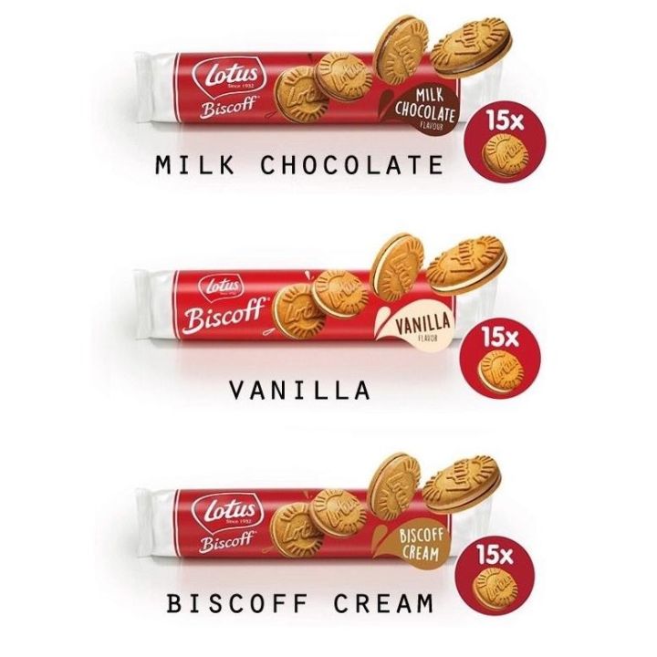 Lotus Biscoff Sandwich Biscuits Cookies 150grx15pcs Wafer Cream