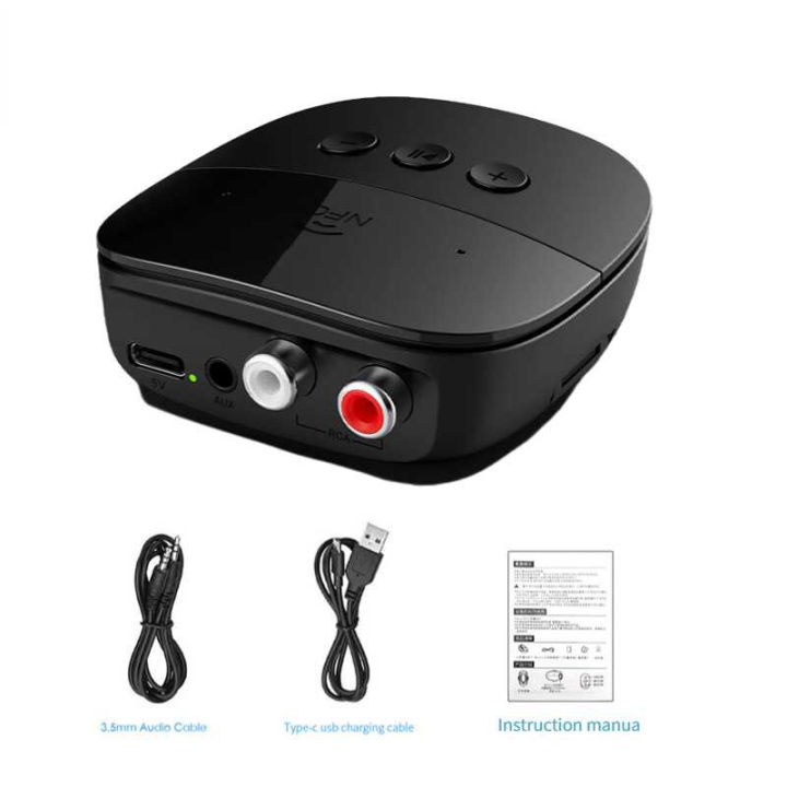 Kebidumei Bluetooth 5 0 Audio Transmitter Receiver 3 5mm AUX USB Stereo