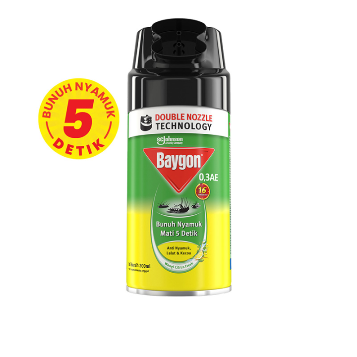 Baygon Aerosol Obat Pembasmi Nyamuk Citrus Fresh Ml Lazada Indonesia