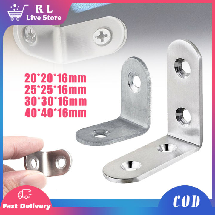 10PCS Corner Brace Stainless Steel L Shaped Corner Brackets 90 Angle