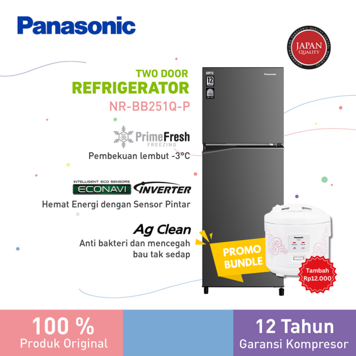 Panasonic Nr Bb Q P Kulkas Pintu Top Freezer Inverter Prime