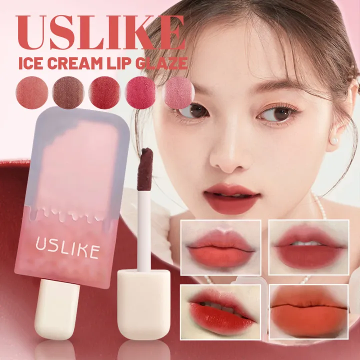 Zwmlowest Priceuslike Ice Cream Matte Lip Gloss Velvet Satin Lipstick