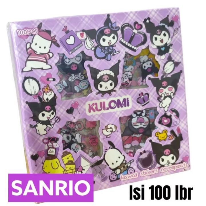 Sticker Motif Kartun Korea Lucu Anti Air Isi 100 Pcs 100 Lembar Stiker