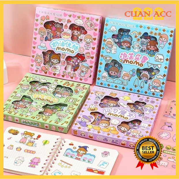 Stiker D Lembar Sticker Momo Kartun Korea Lucu Anti Air Dekorasi