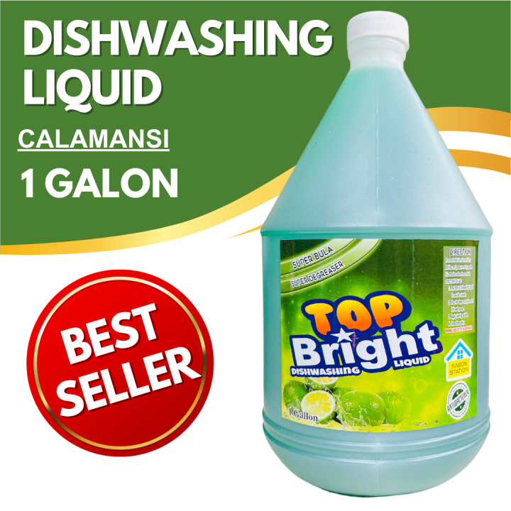 Top Bright Dishwashing Liquid 1 GALON Calamansi Lemon AntiBac 1