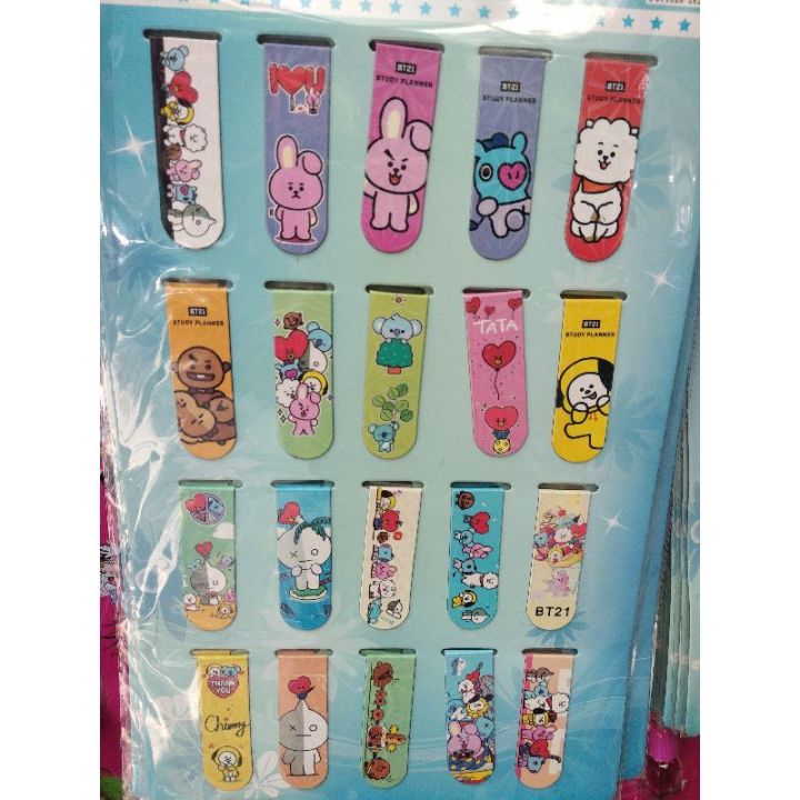 Grosir Terbaru 20 Pcs Pembatas BUKU MAGNET Bts Bt21 Lazada Indonesia