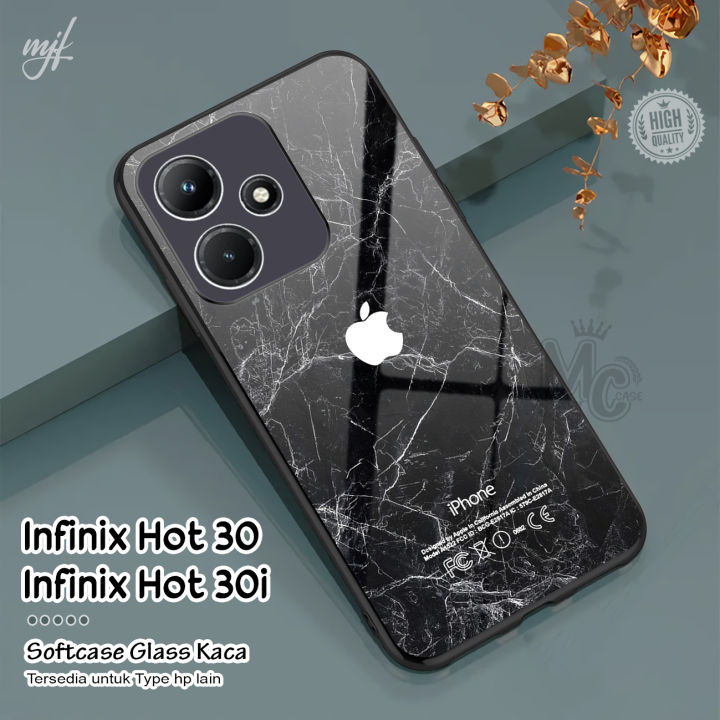 Softcase Glass Kaca Infinix Hot I Master Case Casing Silikon Hp