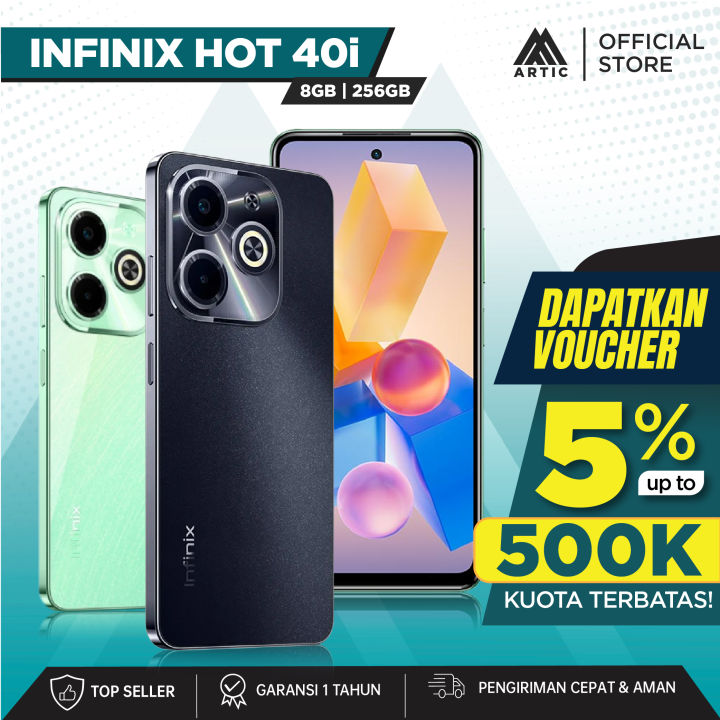 Handphone Infinix Hot 40i 8 256 GB Smartphone Android HP Terbaru