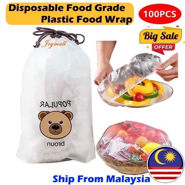 Joymall Pcs Food Grade Disposable Plastic Wrap Food Cover Pembalut