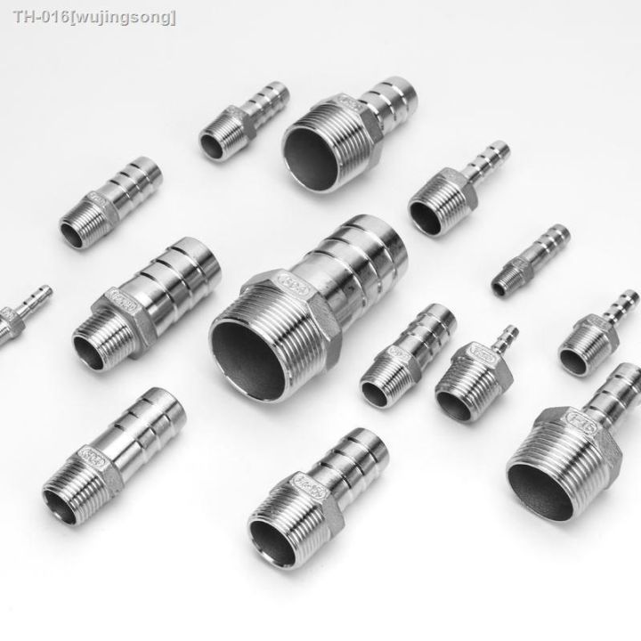 Stainless Steel 304 BSP Male Thread Pipe Fitting X Barb Hose Tail