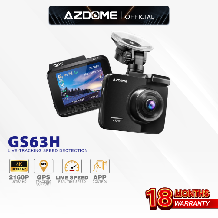 AZDOME GS63H 2160P 4K Ultra HD Dual Channel Front Rear DashCam Night