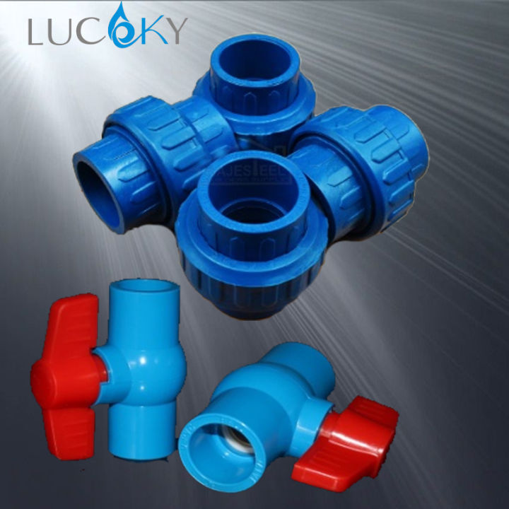 Thick PVC BLUE UNION PATENTE BALL VALVE 1 2 3 4 1 Good Quality