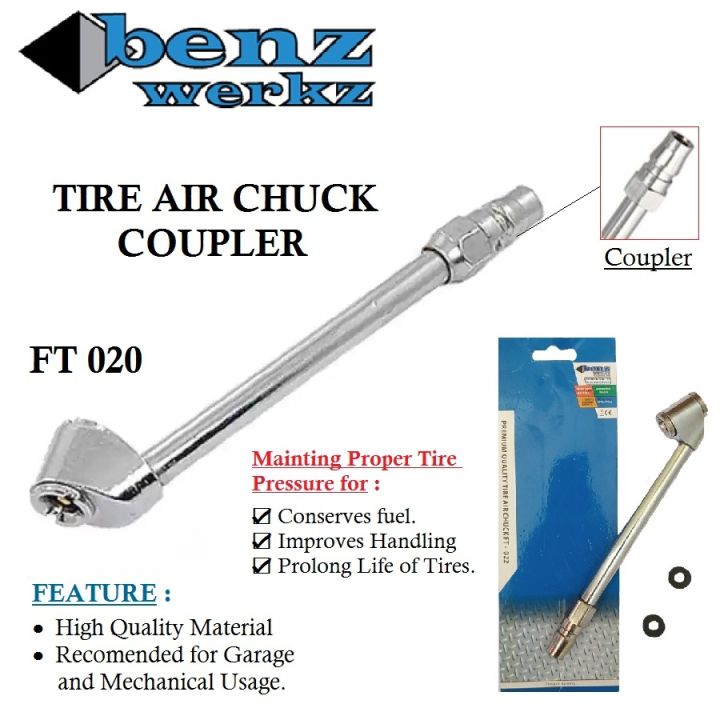 Benz Tire Air Chuck Coupler Ft Alat Isi Angin Ban Motor Mobil