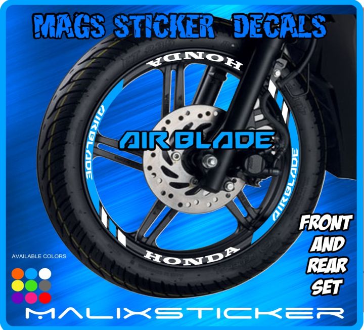 Honda Airblade Mags Sticker Good For Wheels Set Front And Back Dsng