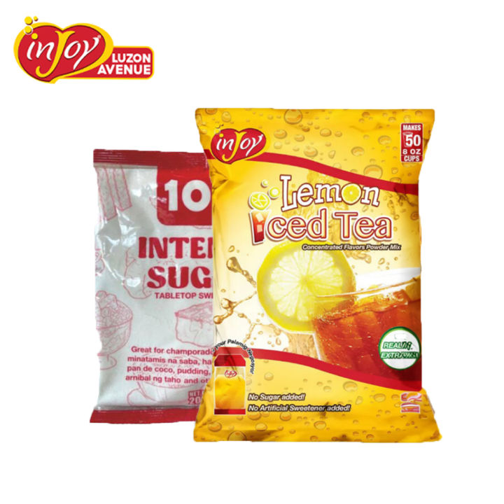 Hot Injoy Concentrated Juice Powder Lemon Iced Tea Juice 200g W Intense Sugar Tabletop