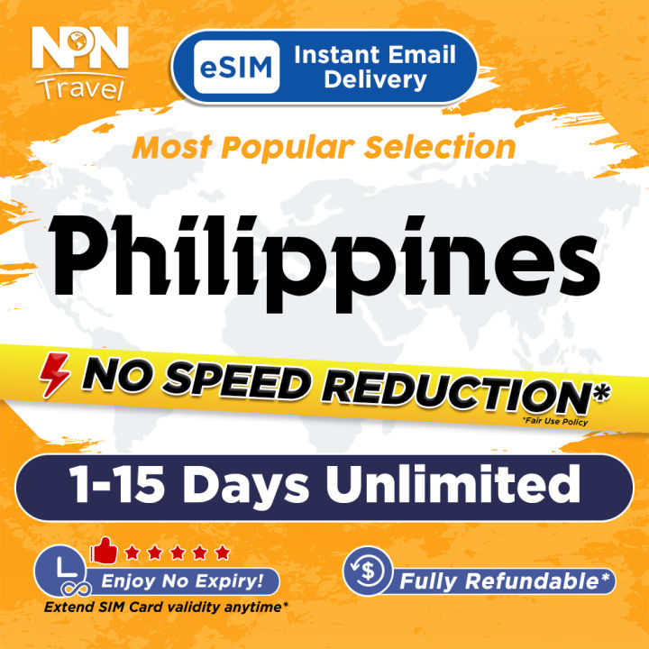 Philippines Esim Ultra Days Daily Mb Gb Unlimited Data