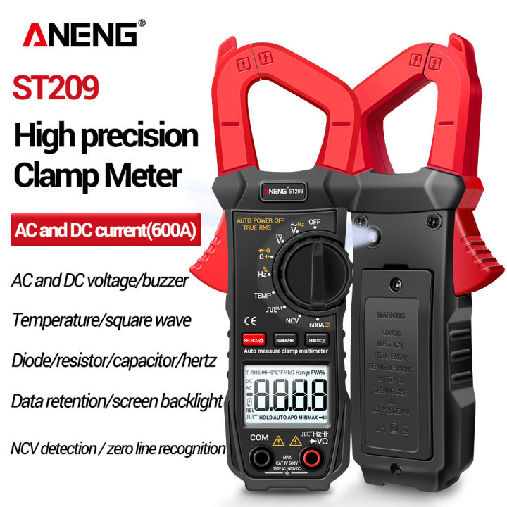 Aneng St Digital Multimeter Clamp Meter Counts True Rms Dc