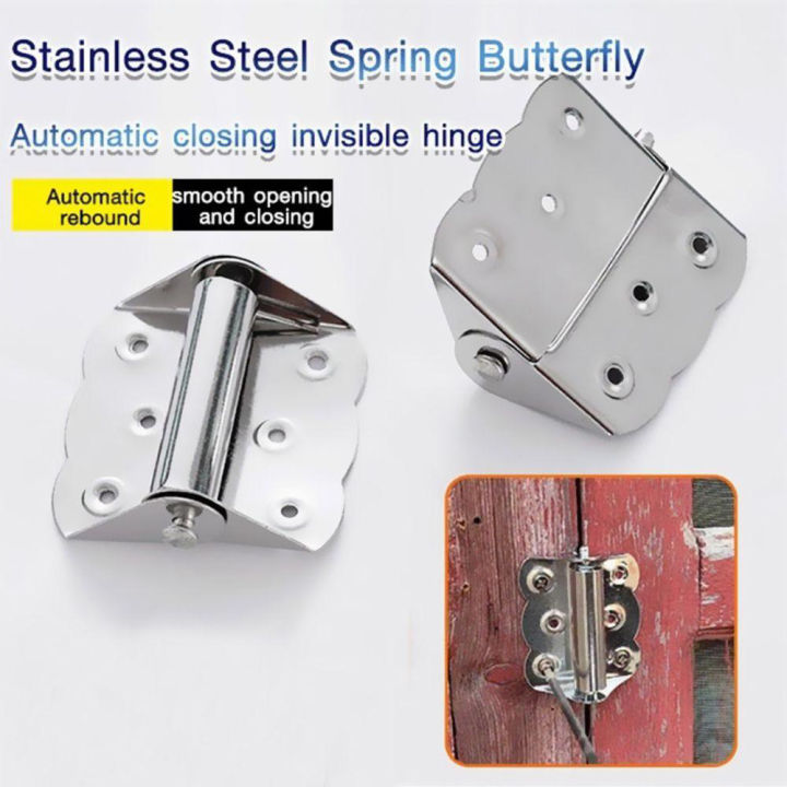 Stainless Steel Butterfly Hinge Door Automatic Door Closer Spring Hinge