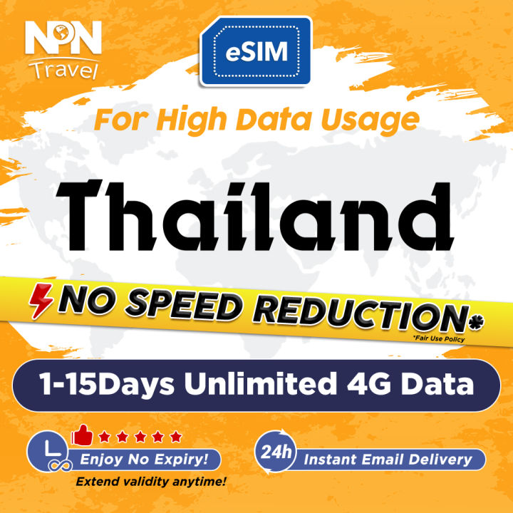 Thailand Esim Days Daily Mb Gb Gb Unlimited G Data High