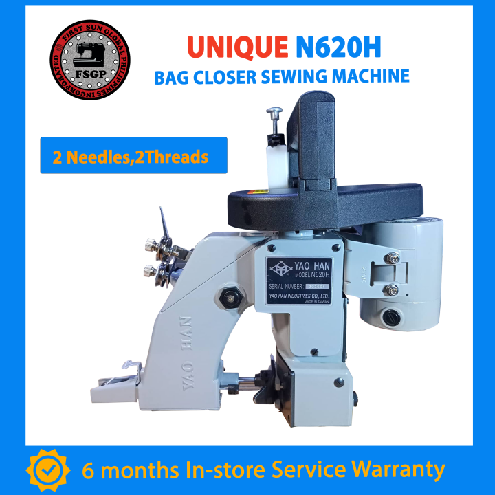 YAO HAN N620H Portable Bag Closer SACK Sewing Machine 2 Needles 2