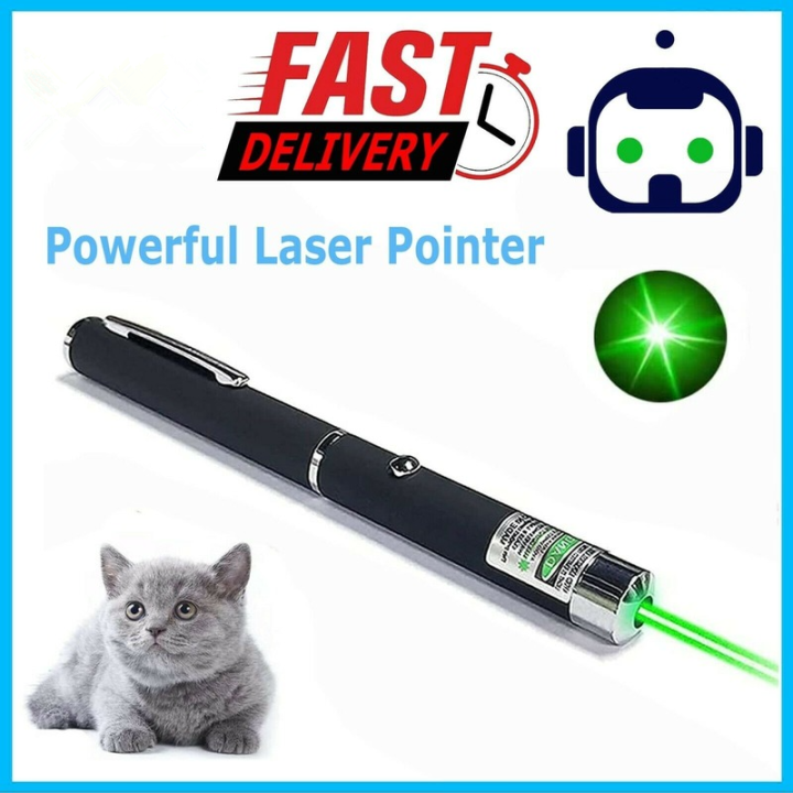 New Powerful Mile Mw Nm Green Laser Pointer Visible Beam Light