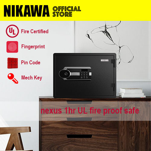 Nikawa Nexus Fire Proof Biometric Fingerprint Pin Safe Box