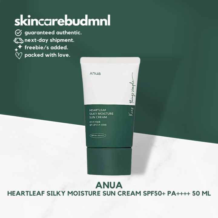 Anua Heartleaf Silky Moisture Sun Cream SPF50 PA 50 Ml By