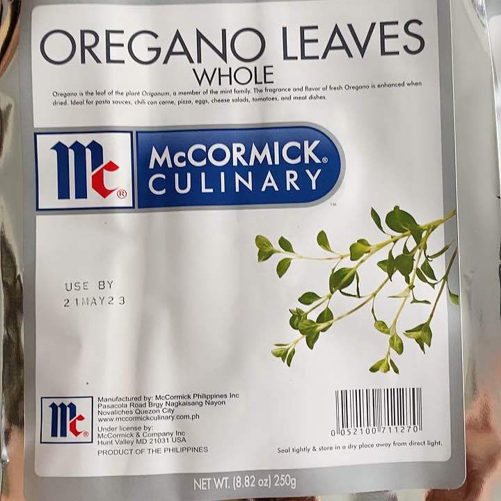 Mccormick Oregano Leaves Whole G Lazada Ph