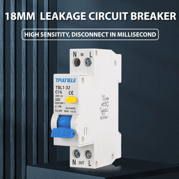 Mm Mini V Hz Rcbo P N Ka Residual Current Differential