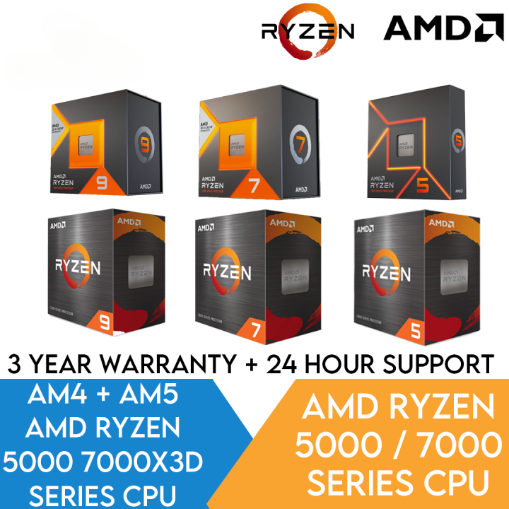 AMD RYZEN 50007000 Series 7800X3D 5600X 5800X 5900X 5950X 5600G 7900X3D